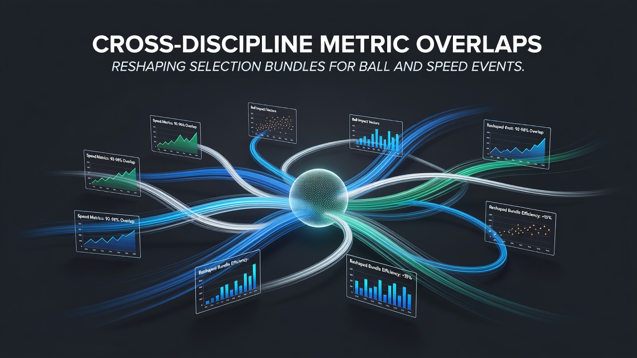 Data visualization showing metric overlaps between ball sports and speed events in athlete selection processes