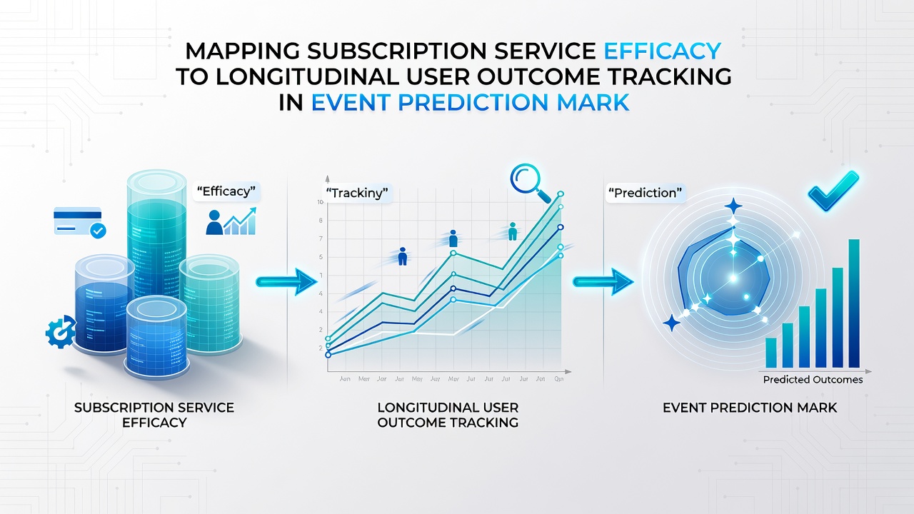 Chart displaying longitudinal outcome curves segmented by subscription length and market category