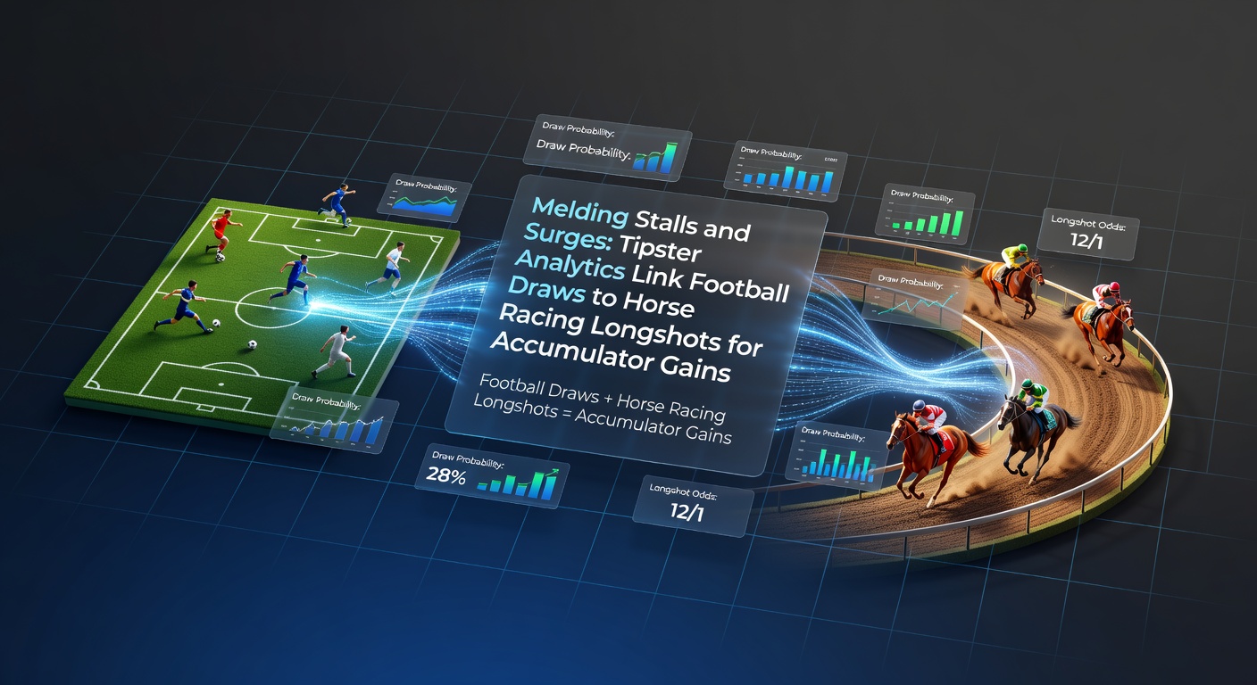 Graph showing correlation between football draw frequencies and horse racing longshot payouts in tipster accumulator data