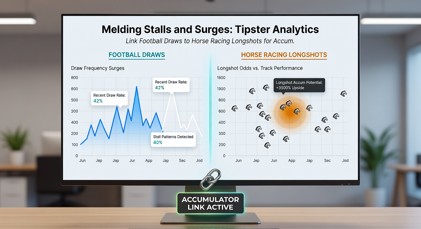 Chart illustrating tipster success rates for football draw and horse longshot combinations in March 2026 accumulators
