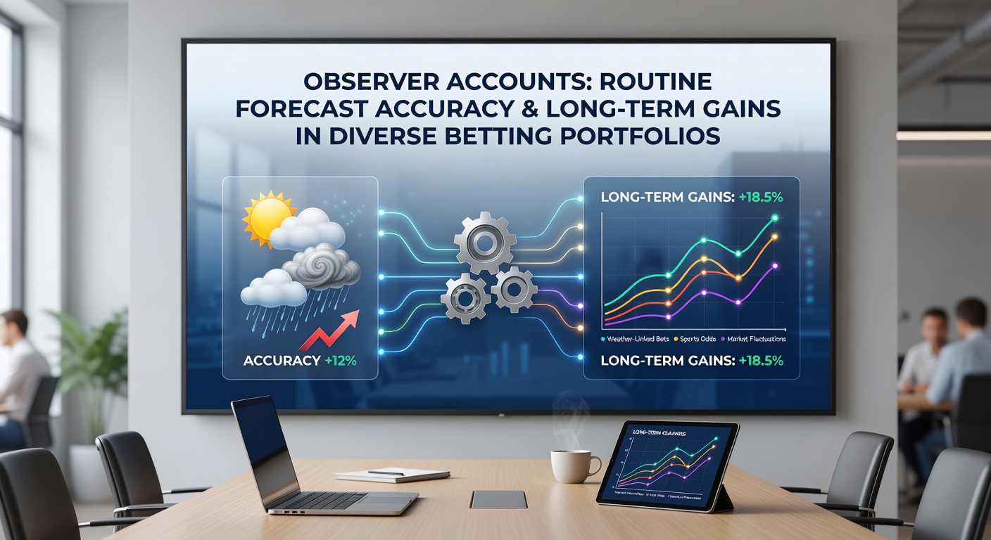 Observer data charts showing forecast accuracy trends linked to portfolio growth across multiple sports betting categories