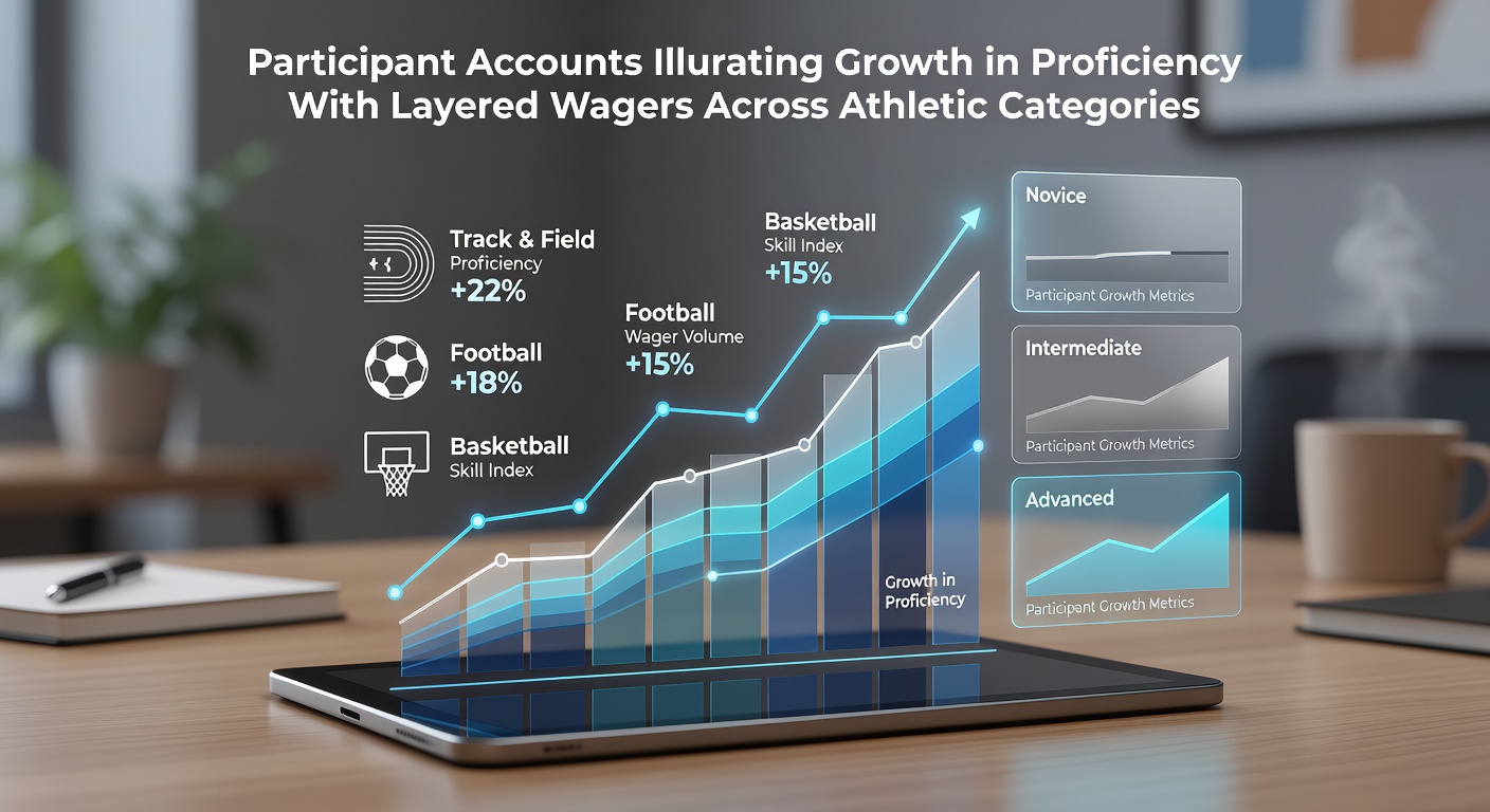 Participant tracking layered wagers across multiple athletic categories