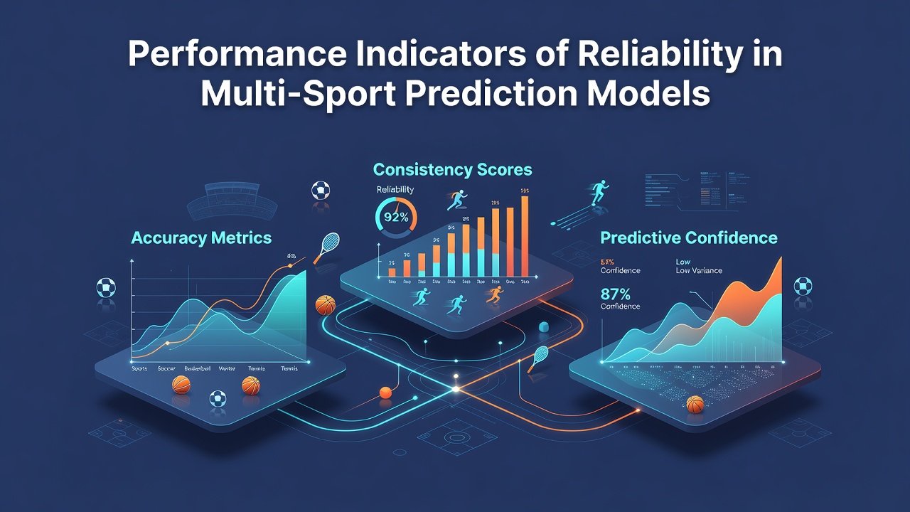 Visual representation of performance indicators including accuracy graphs and reliability metrics across football, tennis, and horse racing models