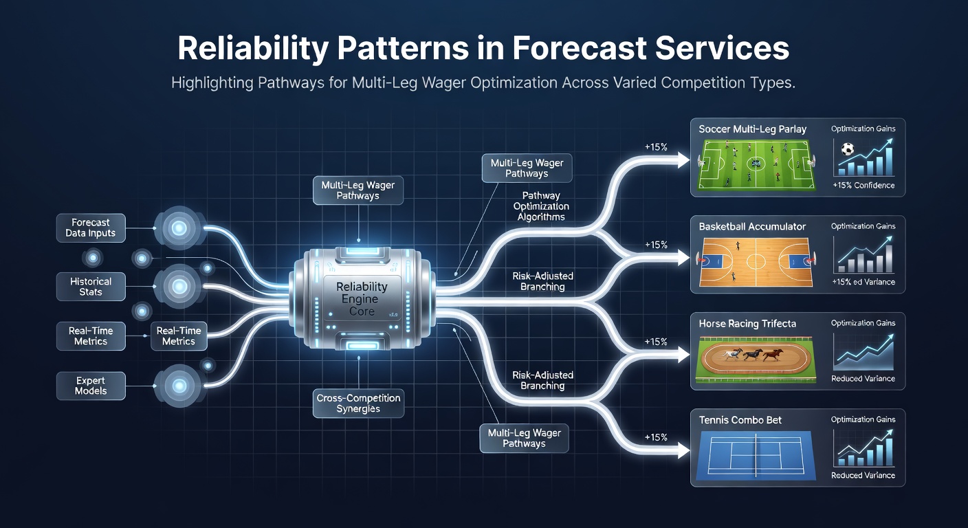 Chart showing reliability metrics from forecast services applied to multi-leg wagers in football, tennis, and horse racing