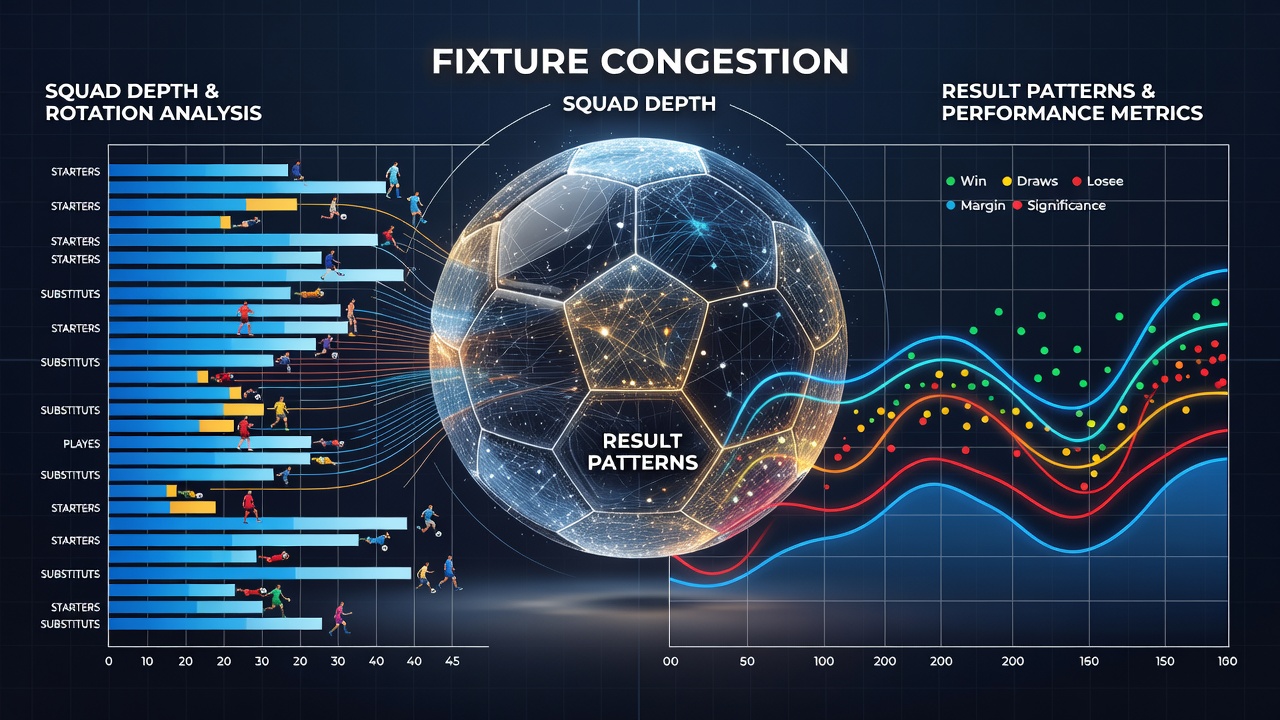 Analysis chart showing how fixture congestion influences match outcomes and squad rotation decisions