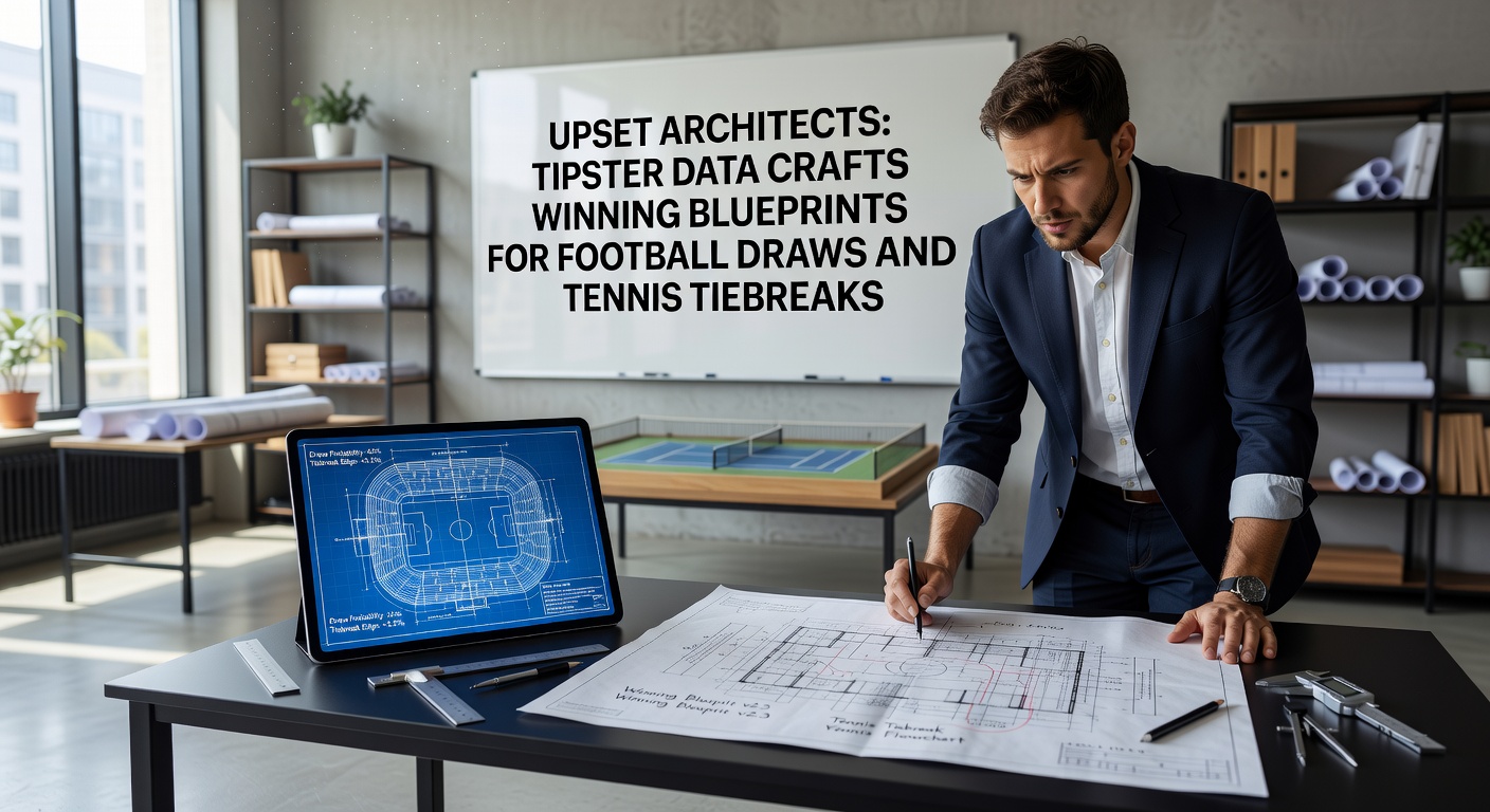Tipster analytics dashboard highlighting football draw predictions and tennis tiebreak patterns amid live match data visualizations