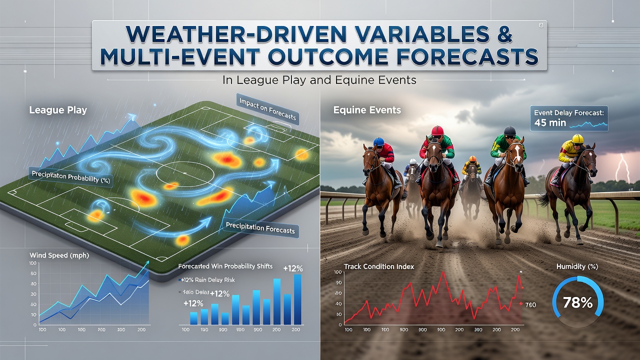 Weather patterns affecting outdoor sports fields and racetracks during competitive events